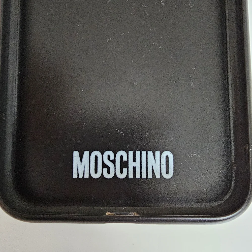 Moschino Roman Teddy Bear iPhone X/XS Case - Black Centurion Motif